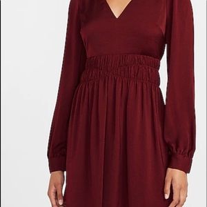 EXPRESS Smocked Burgundy Dress